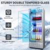 imageYITAHOME 6 CUFT Commercial Beverage Display Refrigerator with Single One Glass Door Drink Beer Fridge Cooler for Office Garage Bar Gym with Locking Led ampamp 2 Keys69 CUFT