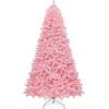 imageYITAHOME 6FT Prelit Slim Fraser Grande Christmas Tree with Remote Control Artificial Hinged Drooping Pencil Prelit Holiday Christmas Tree w 1628 Mixed PE ampamp PVC Tips 300 Lights ampamp 11 Light ModesPink