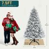 imageYITAHOME 6FT Prelit Slim Fraser Grande Christmas Tree with Remote Control Artificial Hinged Drooping Pencil Prelit Holiday Christmas Tree w 1628 Mixed PE ampamp PVC Tips 300 Lights ampamp 11 Light ModesWhite Snow
