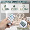 imageYITAHOME 6FT Prelit Slim Fraser Grande Christmas Tree with Remote Control Artificial Hinged Drooping Pencil Prelit Holiday Christmas Tree w 1628 Mixed PE ampamp PVC Tips 300 Lights ampamp 11 Light ModesWhite