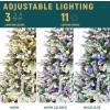 imageYITAHOME 6FT Prelit Slim Fraser Grande Christmas Tree with Remote Control Artificial Hinged Drooping Pencil Prelit Holiday Christmas Tree w 1628 Mixed PE ampamp PVC Tips 300 Lights ampamp 11 Light ModesWhite Snow