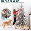 imageYITAHOME 6FT Prelit Slim Fraser Grande Christmas Tree with Remote Control Artificial Hinged Drooping Pencil Prelit Holiday Christmas Tree w 1628 Mixed PE ampamp PVC Tips 300 Lights ampamp 11 Light ModesWhite Flocked