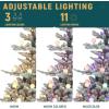 imageYITAHOME 6FT Prelit Slim Fraser Grande Christmas Tree with Remote Control Artificial Hinged Drooping Pencil Prelit Holiday Christmas Tree w 1628 Mixed PE ampamp PVC Tips 300 Lights ampamp 11 Light ModesWhite Flocked