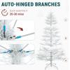 imageYITAHOME 6FT Prelit Slim Fraser Grande Christmas Tree with Remote Control Artificial Hinged Drooping Pencil Prelit Holiday Christmas Tree w 1628 Mixed PE ampamp PVC Tips 300 Lights ampamp 11 Light ModesWhite