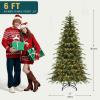 imageYITAHOME 6FT Prelit Slim Fraser Grande Christmas Tree with Remote Control Artificial Hinged Drooping Pencil Prelit Holiday Christmas Tree w 1628 Mixed PE ampamp PVC Tips 300 Lights ampamp 11 Light ModesGreen With Pe Tips