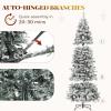 imageYITAHOME 6FT Prelit Slim Fraser Grande Christmas Tree with Remote Control Artificial Hinged Drooping Pencil Prelit Holiday Christmas Tree w 1628 Mixed PE ampamp PVC Tips 300 Lights ampamp 11 Light ModesSnow White