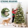 imageYITAHOME 6FT Prelit Slim Fraser Grande Christmas Tree with Remote Control Artificial Hinged Drooping Pencil Prelit Holiday Christmas Tree w 1628 Mixed PE ampamp PVC Tips 300 Lights ampamp 11 Light ModesGreen With Pe Tips