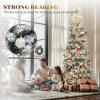 imageYITAHOME 6FT Prelit Slim Fraser Grande Christmas Tree with Remote Control Artificial Hinged Drooping Pencil Prelit Holiday Christmas Tree w 1628 Mixed PE ampamp PVC Tips 300 Lights ampamp 11 Light ModesSnow White