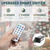 imageYITAHOME 6FT Prelit Slim Fraser Grande Christmas Tree with Remote Control Artificial Hinged Drooping Pencil Prelit Holiday Christmas Tree w 1628 Mixed PE ampamp PVC Tips 300 Lights ampamp 11 Light ModesWhite Snow