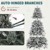 imageYITAHOME 6FT Prelit Slim Fraser Grande Christmas Tree with Remote Control Artificial Hinged Drooping Pencil Prelit Holiday Christmas Tree w 1628 Mixed PE ampamp PVC Tips 300 Lights ampamp 11 Light ModesWhite Snow