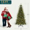 imageYITAHOME 6FT Prelit Slim Fraser Grande Christmas Tree with Remote Control Artificial Hinged Drooping Pencil Prelit Holiday Christmas Tree w 1628 Mixed PE ampamp PVC Tips 300 Lights ampamp 11 Light ModesGreen With Pe Tips