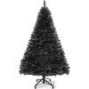 imageYITAHOME 6FT Prelit Slim Fraser Grande Christmas Tree with Remote Control Artificial Hinged Drooping Pencil Prelit Holiday Christmas Tree w 1628 Mixed PE ampamp PVC Tips 300 Lights ampamp 11 Light ModesBlack