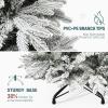 imageYITAHOME 6FT Prelit Slim Fraser Grande Christmas Tree with Remote Control Artificial Hinged Drooping Pencil Prelit Holiday Christmas Tree w 1628 Mixed PE ampamp PVC Tips 300 Lights ampamp 11 Light ModesWhite Snow