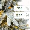 imageYITAHOME 6FT Prelit Slim Fraser Grande Christmas Tree with Remote Control Artificial Hinged Drooping Pencil Prelit Holiday Christmas Tree w 1628 Mixed PE ampamp PVC Tips 300 Lights ampamp 11 Light ModesWhite Snow