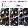 imageYITAHOME 6ft Prelit Halloween Hinged Christmas Tree with Remote Control Prelit Black Artificial Christmas Tree for Home Office Party Decoration with 820 Branch Tips and 250 Lights
