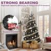 imageYITAHOME 6ft Prelit Halloween Hinged Christmas Tree with Remote Control Prelit Black Artificial Christmas Tree for Home Office Party Decoration with 820 Branch Tips and 250 Lights