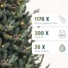 imageYITAHOME 75 FT Prelit Pink Flocked Christmas Tree PreLit Pink Spruce Artificial Christmas Tree with 1346 PVC Flocked Tips and 550 WarmWhite Lights for Home Office DecorationBlue