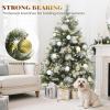 imageYITAHOME 75 FT Prelit Pink Flocked Christmas Tree PreLit Pink Spruce Artificial Christmas Tree with 1346 PVC Flocked Tips and 550 WarmWhite Lights for Home Office DecorationGreen
