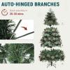 imageYITAHOME 75 FT Prelit Pink Flocked Christmas Tree PreLit Pink Spruce Artificial Christmas Tree with 1346 PVC Flocked Tips and 550 WarmWhite Lights for Home Office DecorationGreen With Predecorated Pine Cone