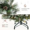 imageYITAHOME 75 FT Prelit Pink Flocked Christmas Tree PreLit Pink Spruce Artificial Christmas Tree with 1346 PVC Flocked Tips and 550 WarmWhite Lights for Home Office DecorationGreen