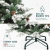 imageYITAHOME 75 FT Prelit Pink Flocked Christmas Tree PreLit Pink Spruce Artificial Christmas Tree with 1346 PVC Flocked Tips and 550 WarmWhite Lights for Home Office DecorationGreen With Partial Flocked