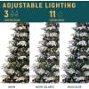 imageYITAHOME 75 FT Prelit Pink Flocked Christmas Tree PreLit Pink Spruce Artificial Christmas Tree with 1346 PVC Flocked Tips and 550 WarmWhite Lights for Home Office DecorationGreen With Partial Flocked