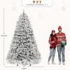 imageYITAHOME 75 FT Prelit Pink Flocked Christmas Tree PreLit Pink Spruce Artificial Christmas Tree with 1346 PVC Flocked Tips and 550 WarmWhite Lights for Home Office DecorationFlocked White