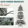 imageYITAHOME 75 FT Prelit Pink Flocked Christmas Tree PreLit Pink Spruce Artificial Christmas Tree with 1346 PVC Flocked Tips and 550 WarmWhite Lights for Home Office DecorationWhite With Pine Cones
