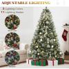imageYITAHOME 75 FT Prelit Pink Flocked Christmas Tree PreLit Pink Spruce Artificial Christmas Tree with 1346 PVC Flocked Tips and 550 WarmWhite Lights for Home Office DecorationGreen