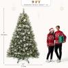 imageYITAHOME 75 FT Prelit Pink Flocked Christmas Tree PreLit Pink Spruce Artificial Christmas Tree with 1346 PVC Flocked Tips and 550 WarmWhite Lights for Home Office DecorationGreen