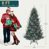 imageYITAHOME 75 FT Prelit Pink Flocked Christmas Tree PreLit Pink Spruce Artificial Christmas Tree with 1346 PVC Flocked Tips and 550 WarmWhite Lights for Home Office DecorationBlue