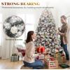 imageYITAHOME 75 FT Prelit Pink Flocked Christmas Tree PreLit Pink Spruce Artificial Christmas Tree with 1346 PVC Flocked Tips and 550 WarmWhite Lights for Home Office DecorationFlocked White