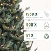 imageYITAHOME 75 FT Prelit Pink Flocked Christmas Tree PreLit Pink Spruce Artificial Christmas Tree with 1346 PVC Flocked Tips and 550 WarmWhite Lights for Home Office DecorationBlue