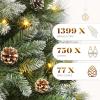 imageYITAHOME 75 FT Prelit Pink Flocked Christmas Tree PreLit Pink Spruce Artificial Christmas Tree with 1346 PVC Flocked Tips and 550 WarmWhite Lights for Home Office DecorationGreen