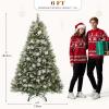 imageYITAHOME 75 FT Prelit Pink Flocked Christmas Tree PreLit Pink Spruce Artificial Christmas Tree with 1346 PVC Flocked Tips and 550 WarmWhite Lights for Home Office DecorationGreen