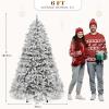 imageYITAHOME 75 FT Prelit Pink Flocked Christmas Tree PreLit Pink Spruce Artificial Christmas Tree with 1346 PVC Flocked Tips and 550 WarmWhite Lights for Home Office DecorationFlocked White