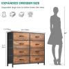 imageYITAHOME 8Drawer Fabric Dresser Furniture Storage Tower Cabinet Organizer for Bedroom Living Room Hallway Closet Sturdy Steel Frame Wooden Top EasytoPull Fabric Bins Rustic BrownEarthy Brown