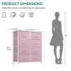 imageYITAHOME 8Drawer Fabric Dresser Furniture Storage Tower Cabinet Organizer for Bedroom Living Room Hallway Closet Sturdy Steel Frame Wooden Top EasytoPull Fabric Bins Rustic BrownApink