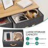 imageYITAHOME 8Drawer Fabric Dresser Furniture Storage Tower Cabinet Organizer for Bedroom Living Room Hallway Closet Sturdy Steel Frame Wooden Top EasytoPull Fabric Bins Rustic BrownDark Grey