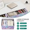 imageYITAHOME 8Drawer Fabric Dresser Furniture Storage Tower Cabinet Organizer for Bedroom Living Room Hallway Closet Sturdy Steel Frame Wooden Top EasytoPull Fabric Bins Rustic BrownTiedye Purple Print