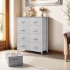 imageYITAHOME 8Drawer Fabric Dresser Furniture Storage Tower Cabinet Organizer for Bedroom Living Room Hallway Closet Sturdy Steel Frame Wooden Top EasytoPull Fabric Bins Rustic BrownLight Greynew 2025