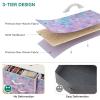 imageYITAHOME 8Drawer Fabric Dresser Furniture Storage Tower Cabinet Organizer for Bedroom Living Room Hallway Closet Sturdy Steel Frame Wooden Top EasytoPull Fabric Bins Rustic BrownTiedye Purple Print