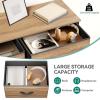 imageYITAHOME 8Drawer Fabric Dresser Furniture Storage Tower Cabinet Organizer for Bedroom Living Room Hallway Closet Sturdy Steel Frame Wooden Top EasytoPull Fabric Bins Rustic BrownCool Burlywood