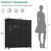 imageYITAHOME 8Drawer Fabric Dresser Furniture Storage Tower Cabinet Organizer for Bedroom Living Room Hallway Closet Sturdy Steel Frame Wooden Top EasytoPull Fabric Bins Rustic BrownBlacknew 2025