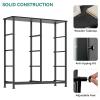 imageYITAHOME 8Drawer Fabric Dresser Furniture Storage Tower Cabinet Organizer for Bedroom Living Room Hallway Closet Sturdy Steel Frame Wooden Top EasytoPull Fabric Bins Rustic BrownBlack Grain Black Print