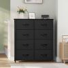 imageYITAHOME 8Drawer Fabric Dresser Furniture Storage Tower Cabinet Organizer for Bedroom Living Room Hallway Closet Sturdy Steel Frame Wooden Top EasytoPull Fabric Bins Rustic BrownBlacknew 2025