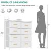 imageYITAHOME 8Drawer Fabric Dresser Furniture Storage Tower Cabinet Organizer for Bedroom Living Room Hallway Closet Sturdy Steel Frame Wooden Top EasytoPull Fabric Bins Rustic BrownWhite