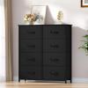 imageYITAHOME 8Drawer Fabric Dresser Furniture Storage Tower Cabinet Organizer for Bedroom Living Room Hallway Closet Sturdy Steel Frame Wooden Top EasytoPull Fabric Bins Rustic BrownBlacknew 2025