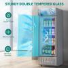 imageYITAHOME Commercial Merchandiser Display Refrigerator 69 CUFT with Single One Glass Door ETL ampamp DOE Certificated Beverage Drink Beer Fridge Cooler for Office Garage Bar Gym with Customize Lightbox69 CUFT