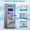 imageYITAHOME Commercial Merchandiser Display Refrigerator 69 CUFT with Single One Glass Door ETL ampamp DOE Certificated Beverage Drink Beer Fridge Cooler for Office Garage Bar Gym with Customize Lightbox69 CUFT